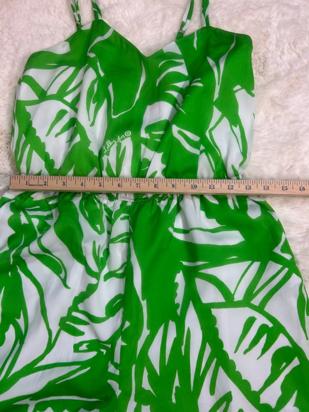 Lilly Pulitzer Boom Boom Sleeveless Summer Tropical Jumpsuit Green White Small - Picture 12 of 13
